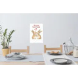 Liefde - Rood - konijn Muursticker klein -eettafel
