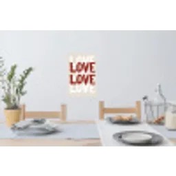 Love - Rood - Tekst Muursticker klein -eettafel