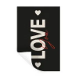 Love - Rood - Valentijn Muursticker klein -3d