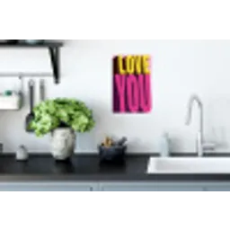 Love - Tekst - Roze - Valentijn Muursticker klein -keuken