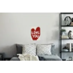 Loveyou - Hart - Rood Muursticker klein -slaapkamer