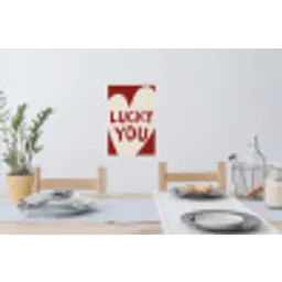 Lucky - Hart - Rood Muursticker klein -eettafel