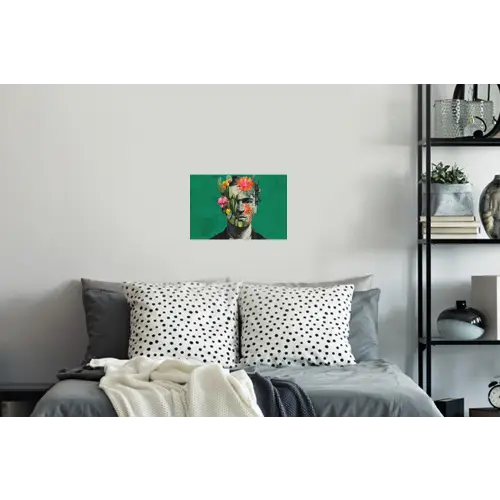 Man - Planten - Groen Muursticker klein -slaapkamer