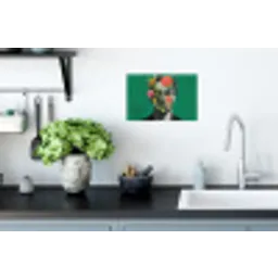 Man - Planten - Groen Muursticker klein -keuken