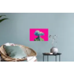 Man - Pak - Wolk - Roze Muursticker klein -plant