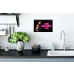 Man - Tekst - Neon Muursticker klein -keuken