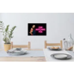 Man - Tekst - Neon Muursticker klein -eettafel