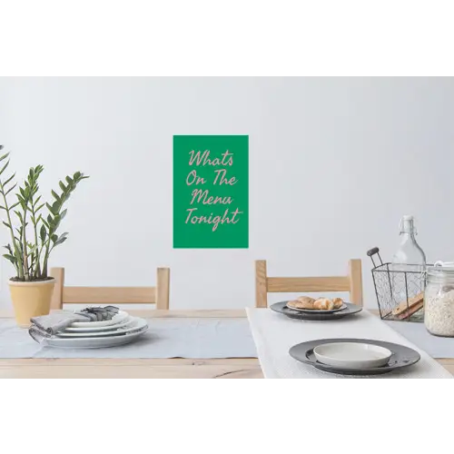 Menu - Quote - Roze Muursticker klein -eettafel