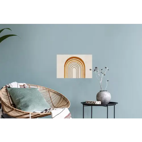 Minimalistisch - Boog - Lijnen - Beige Muursticker klein -plant