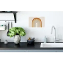 Minimalistisch - Boog - Lijnen - Beige Muursticker klein -keuken