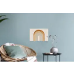Minimalistisch - Boog - Lijnen - Beige Muursticker klein -plant