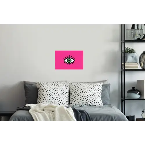 Minimalistisch - Oog - Roze Muursticker klein -slaapkamer