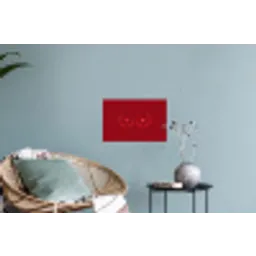 Minimalistisch - Lijnillustratie - Rood Muursticker klein -plant