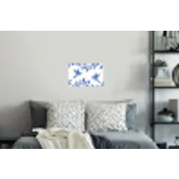 Modern - Vogels - Delfts - Blauw Muursticker klein -slaapkamer