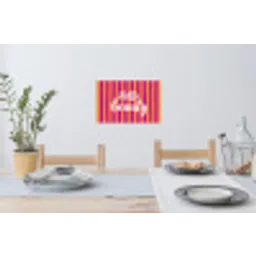 Modern - Hello - Oranje Muursticker klein -eettafel