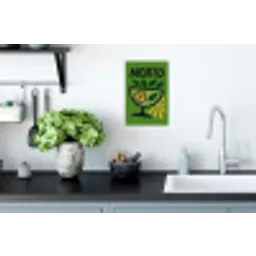 Mojito - Cocktail - Citroen - Groen Muursticker klein -keuken