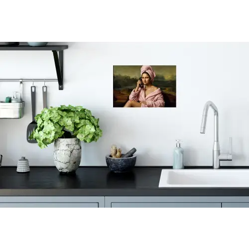 Mona - Klassiek - Roze Muursticker klein -keuken