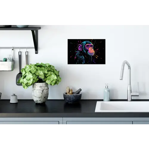 Aap - Verf - Neon - Kleur Muursticker klein -keuken