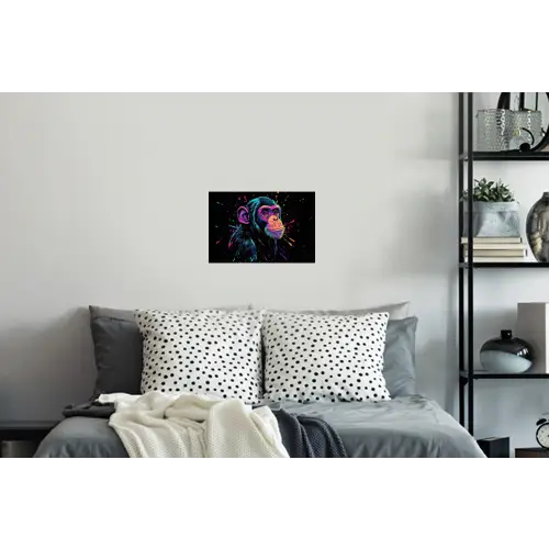 Aap - Verf - Neon - Kleur Muursticker klein -slaapkamer