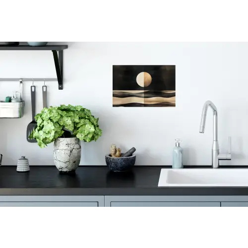 Maan - Cirkel - Goud Muursticker klein -keuken