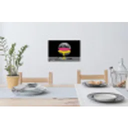 Maan - Geel - Roze - Zwart Muursticker klein -eettafel