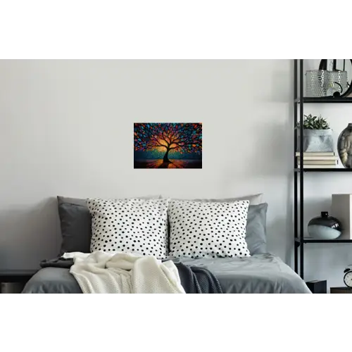 Mozaïek - Kleurrijk - Boom - Takken Muursticker klein -slaapkamer