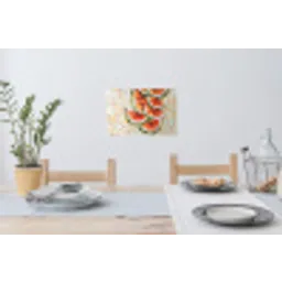 Mozaïek - Watermeloen - Rood - Pitten Muursticker klein -eettafel