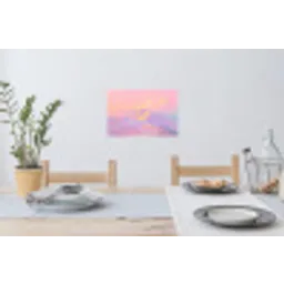 Bergtoppen - Wolken - Dromerig Muursticker klein -eettafel