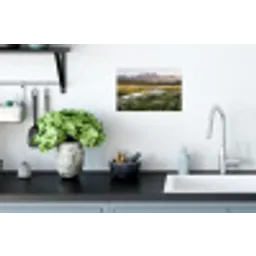 Berglandschap - Rivier - Bos Muursticker klein -keuken