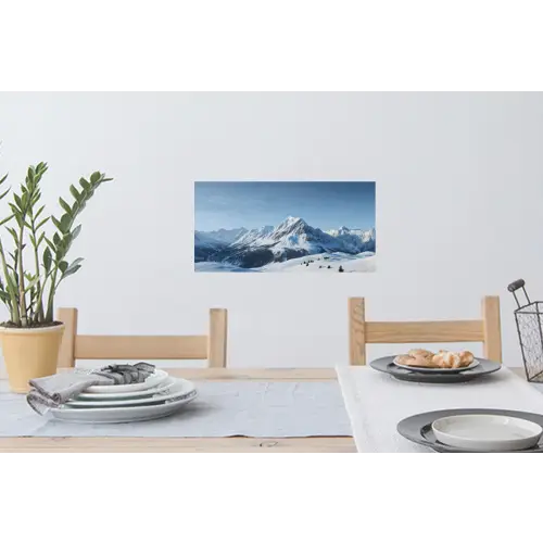 Bergen - Sneeuw - Winter Muursticker klein -eettafel