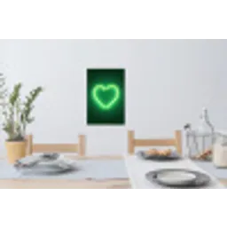 Neon - Groen - Licht Muursticker klein -eettafel