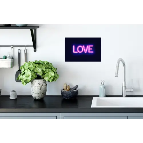 Neon - Love - Valentijn Muursticker klein -keuken