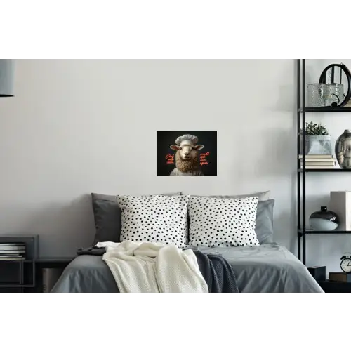 neon-schaap-koksmuts-5-4 Muursticker klein -slaapkamer