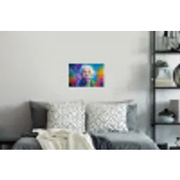 Oude man - Expressief - Kleurrijk Muursticker klein -slaapkamer
