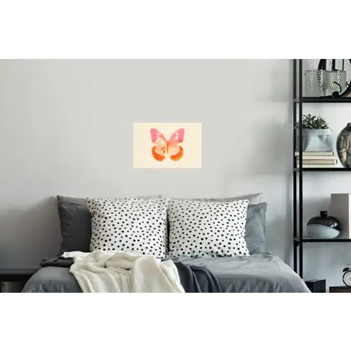Oranje - Vlinder - Minimalistisch Muursticker klein -slaapkamer