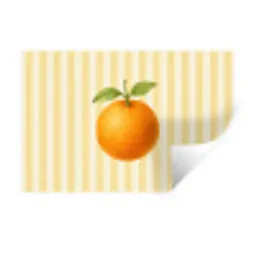 Sinaasappel - Strepen - Oranje - Zomers Muursticker klein -3d