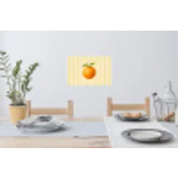 Sinaasappel - Strepen - Oranje - Zomers Muursticker klein -eettafel