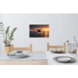 Orka - Zee - Zonsondergang Muursticker klein -eettafel