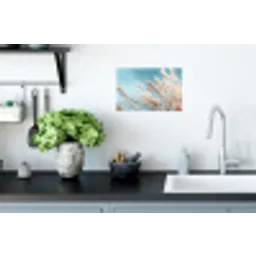 Siergras - Wind - Lichtbruin Muursticker klein -keuken
