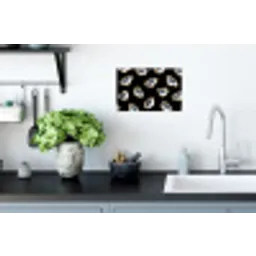 Oesters - Vissen - Blauw - Goud Muursticker klein -keuken