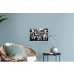 Schilderij - Figuren - Zwart - Abstract Muursticker klein -plant