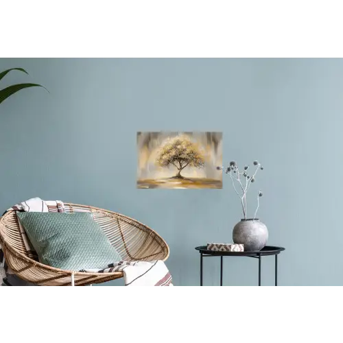 Schilderij - Boom - Abstract - Bladeren Muursticker klein -plant