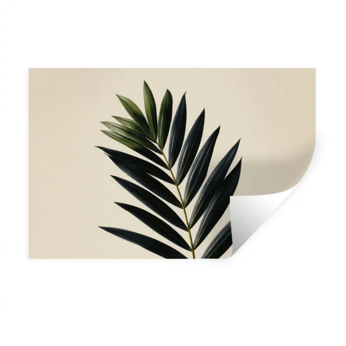 Palmblad - Donkere bladen - Subtiel Muursticker klein -3d