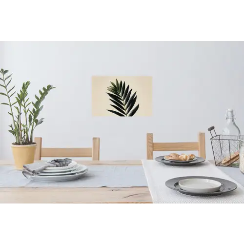 Palmblad - Donkere bladen - Subtiel Muursticker klein -eettafel