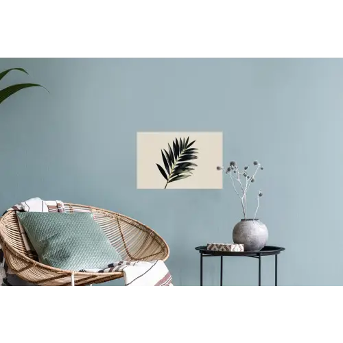 Palmblad - Subtiel - Groen - beige Muursticker klein -plant