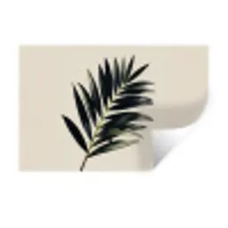 Palmblad - Subtiel - Groen - beige Muursticker klein -3d