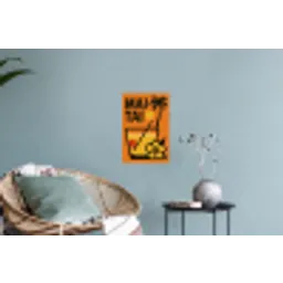 Palmboom - Bloem - Art - Drink Muursticker klein -plant