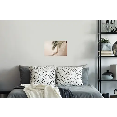 Palmboom - Schaduw - Trap - Beige Muursticker klein -slaapkamer