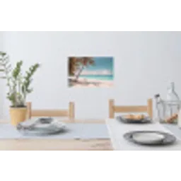 Palmboom - Schommel - Strand - Lucht Muursticker klein -eettafel