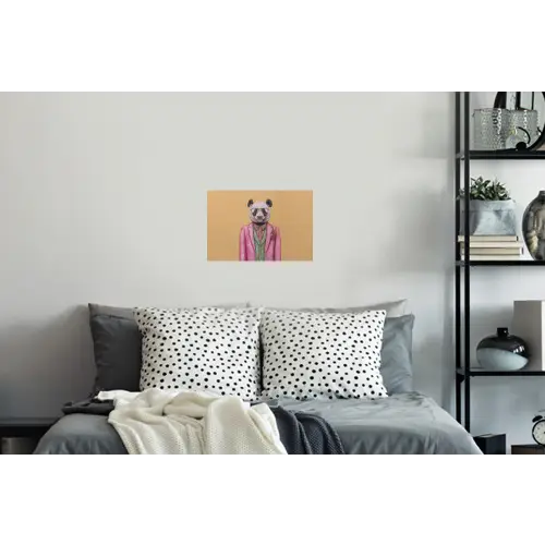 Panda - Pak - Zonnebril - Blauw Muursticker klein -slaapkamer
